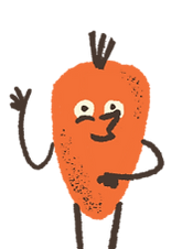 Native Foods Carrot Character